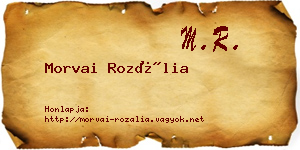 Morvai Rozália névjegykártya